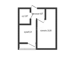 Продается 1-комнатная квартира ЖК Гулливер, литера 1, 36.86  м², 4900000 рублей