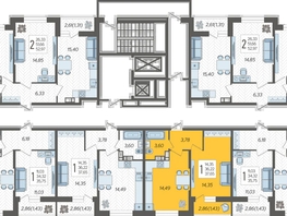 Продается 1-комнатная квартира ЖК Смородина, литера 14, 37.65  м², 5636205 рублей