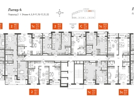 Продается 1-комнатная квартира ЖК Все Свои VIP, литера 4, 47.35  м², 12879200 рублей