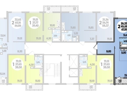 Продается 2-комнатная квартира ЖК Город у моря, литер 17, 47.18  м², 7327054 рублей