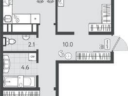 Продается 2-комнатная квартира ЖК Все Свои VIP, литера 7, 71.4  м², 17136000 рублей