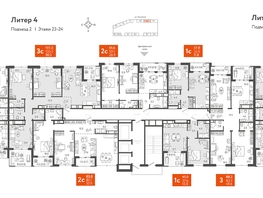 Продается 3-комнатная квартира ЖК Все Свои VIP, литера 4, 87.8  м², 26460000 рублей