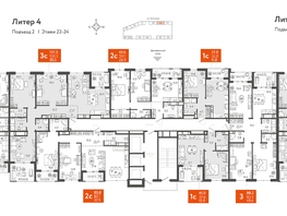 Продается 3-комнатная квартира ЖК Все Свои VIP, литера 4, 90.35 м², 27105000 рублей