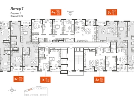 Продается 3-комнатная квартира ЖК Все Свои VIP, литера 7, 108.1 м², 32430000 рублей