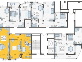 Продается 2-комнатная квартира ЖК Режиссёр, литера 4, 69.95  м², 8883650 рублей