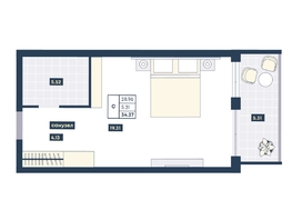 Продается Студия ГК AZIMUT Парк Отель Лучи Анапы, 34.27  м², 15421500 рублей