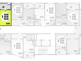 Продается 1-комнатная квартира ЖК Горгиппия, литера 2, 56.45  м², 9387635 рублей