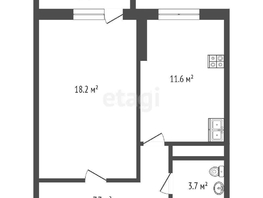 Продается 1-комнатная квартира Гаражная ул, 42  м², 10000000 рублей