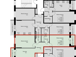 Продается 3-комнатная квартира ЖК Nova Vita (Нова Вита), дом 22, 70.2  м², 8163000 рублей