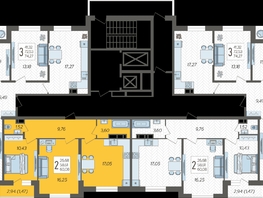 Продается 2-комнатная квартира ЖК Смородина, литера 13, 60.08 м², 7485968 рублей