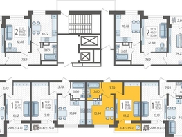 Продается 1-комнатная квартира ЖК Смородина, литера 12, 32.95 м², 4949090 рублей