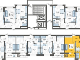 Продается 1-комнатная квартира ЖК Смородина, литера 11, 35.2 м², 5558080 рублей