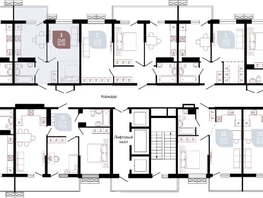 Продается 1-комнатная квартира ЖК Отражение, 1 очередь литера 1, 37.95  м², 5802555 рублей