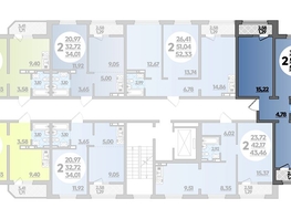 Продается 2-комнатная квартира ЖК Молодежный 2, литера 11, 56.4  м², 7599999 рублей