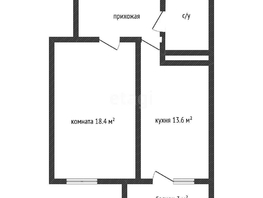 Продается 1-комнатная квартира Александра Покрышкина ул, 44.1  м², 5070000 рублей