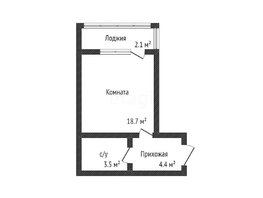 Продается Студия Героя Георгия Бочарникова ул, 26.2  м², 3480000 рублей