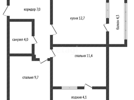 Продается 2-комнатная квартира Героя Ростовского ул, 47  м², 4900000 рублей