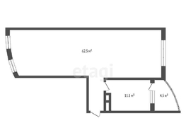 Продается 2-комнатная квартира Дмитрия Благоева ул, 73.4  м², 5500000 рублей