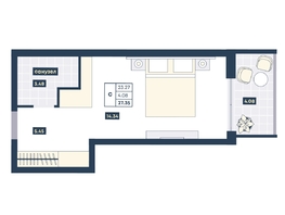 Продается Студия ГК AZIMUT Парк Отель Лучи Анапы, 28.06  м², 12627000 рублей