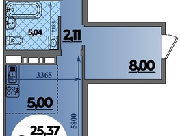 Продается 2-комнатная квартира ЖК Город у моря, литера 21, 47.15 м², 7911770 рублей