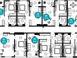 Продается 2-комнатная квартира АО Нескучный сад, корпус 1, 44.8 м², 42026880 рублей