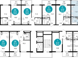 Продается 2-комнатная квартира ЖК Лестория, дом 2, 47.5 м², 19332500 рублей