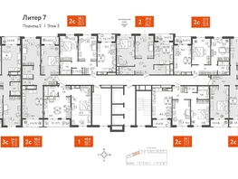 Продается 2-комнатная квартира ЖК Все Свои VIP, литера 7, 57.75 м², 13369125 рублей