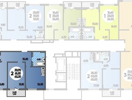 Продается 2-комнатная квартира ЖК Парк у дома, литера 8.3, 62.2 м², 10605100 рублей
