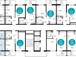 Продается 2-комнатная квартира ЖК Лестория, дом 2, 44.4 м², 25694280 рублей