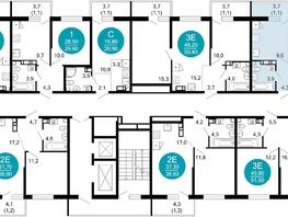 Продается 2-комнатная квартира ЖК Флора, 4 этап, 42.5 м², 15516750 рублей