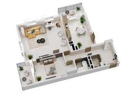 Продается 2-комнатная квартира ЖК Золотой Берег, литер 5, 97.37 м², 19084520 рублей