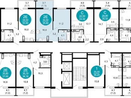 Продается 1-комнатная квартира ЖК Лестория, дом 2, 35.6  м², 16352480 рублей