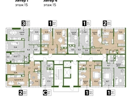 Продается 1-комнатная квартира ЖК DOGMA PARK (Догма парк), литера 1, 47.1  м², 7983450 рублей
