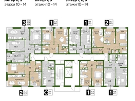 Продается 2-комнатная квартира ЖК DOGMA PARK (Догма парк), литера 2, 58.7  м², 9016320 рублей