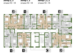 Продается 3-комнатная квартира ЖК DOGMA PARK (Догма парк), литера 9, 68.9  м², 9701120 рублей