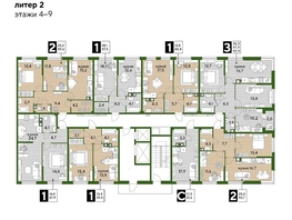 Продается 3-комнатная квартира ЖК DOGMA PARK (Догма парк), литера 10, 69.4  м², 9709060 рублей