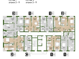 Продается 2-комнатная квартира ЖК DOGMA PARK (Догма парк), литера 12, 59.6  м², 9083040 рублей