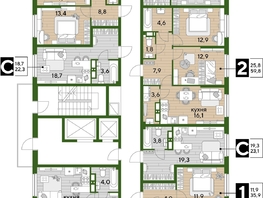 Продается 3-комнатная квартира ЖК DOGMA PARK (Догма парк), литера 7, 69  м², 9480600 рублей