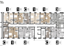 Продается 3-комнатная квартира ЖК DOGMA PARK (Догма парк), литера 17, 68.7  м², 9837840 рублей