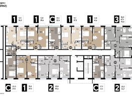 Продается 3-комнатная квартира ЖК DOGMA PARK (Догма парк), литера 17, 68.8 м², 9769600 рублей