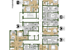 Продается 2-комнатная квартира ЖК DOGMA PARK (Догма парк), литера 21, 67.1 м², 10501150 рублей