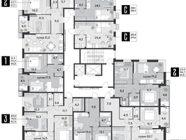 Продается 3-комнатная квартира ЖК Парк Победы 2, литера 19, 82.3  м², 12106330 рублей