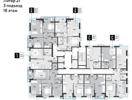 Продается 1-комнатная квартира ЖК Парк Победы 2, литера 21, 44 м², 8047600 рублей