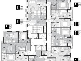 Продается 2-комнатная квартира ЖК Парк Победы 2, литера 21, 64.9  м², 10494330 рублей