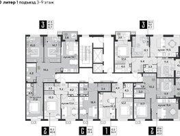 Продается 3-комнатная квартира ЖК Парк Победы 2, литера 30, 92.7 м², 12903840 рублей