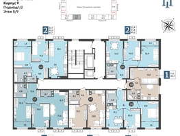 Продается 2-комнатная квартира ЖК Порто-Ново, литера 5, 61.7  м², 9275485 рублей