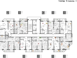 Продается 2-комнатная квартира ЖК Рекорд 2, литера 1, 70.6 м², 13406940 рублей