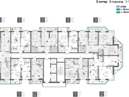 Продается 3-комнатная квартира ЖК Рекорд 2, литера 2, 88.1  м², 16994490 рублей