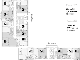 Продается 2-комнатная квартира ЖК Самолет, литера 52, 61.4  м², 10702020 рублей
