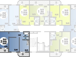 Продается 2-комнатная квартира ЖК Восточный, литера 30, 56.07 м², 8047110 рублей